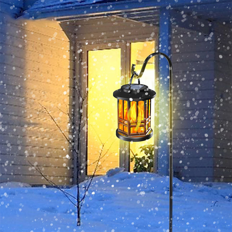 ✨🔥Waterproof Outdoor Solar Flame Lantern Light