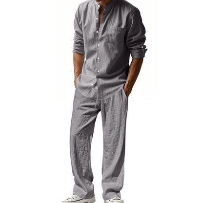 ⏳Time-limited Special⏰Men's Casual Breathable Shirt and Pants Set