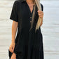 🌸 60% OFF NOW! 🌸Solid Color Comfort Lapel Button Dress