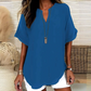 Casual blouse for women, plain, loose-fitting