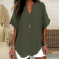 Casual blouse for women, plain, loose-fitting