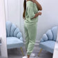 Women's Casual Solid Color Top & Pants Set