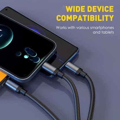 120W 3-in-1 Fast Charging Cable with Digital Display