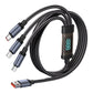 120W 3-in-1 Fast Charging Cable with Digital Display