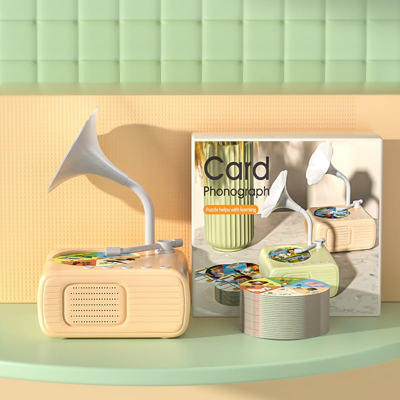 🏆Flash Sale 49%OFF 💥🎶Kids Phonograph with 99 Cards👶Early Education Phonograph Story Machine