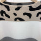 Women's Color Block Leopard Pattern Round Neck Sweater