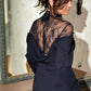🔥👗  Versatile-Customized-Women's Elegant Stand Collar Lace Back Midi Dress