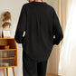 Women's Oversized Collared Deep V-Neck Top