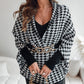 ⏳Time-limited Special⏰Open Front Houndstooth Poncho for Women