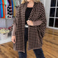 ⏳Time-limited Special⏰Open Front Houndstooth Poncho for Women
