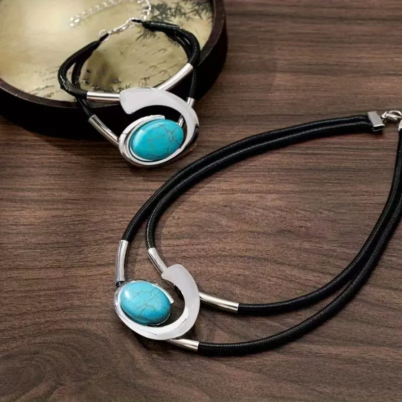 📿 50% OFF NOW! ✨ Vintage Boho Necklace & Bracelet Set - Handcrafted Details with Adjustable Fit, Perfect Bohemian Accents 👒📦