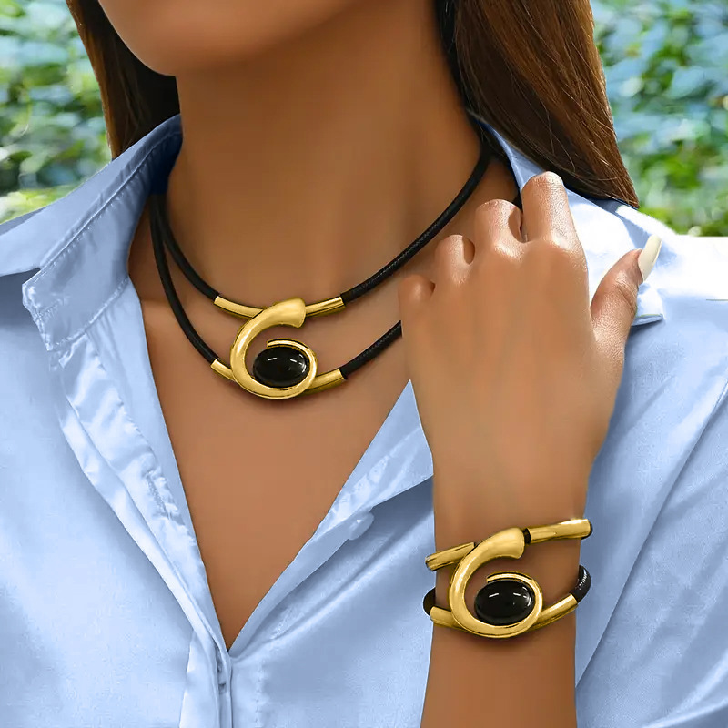 📿 50% OFF NOW! ✨ Vintage Boho Necklace & Bracelet Set - Handcrafted Details with Adjustable Fit, Perfect Bohemian Accents 👒📦
