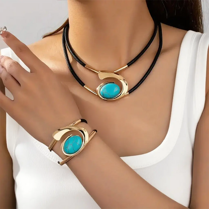 📿 50% OFF NOW! ✨ Vintage Boho Necklace & Bracelet Set - Handcrafted Details with Adjustable Fit, Perfect Bohemian Accents 👒📦
