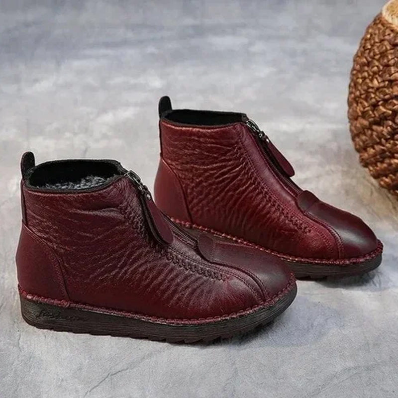 Women's Winter Warm Zipper Ankle Boots