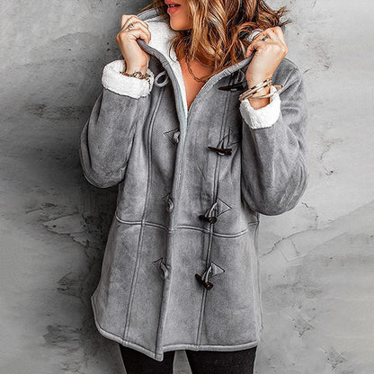 ⏳Time-limited Special Price⏰Women's Hooded Suede Coat with Plush Lining