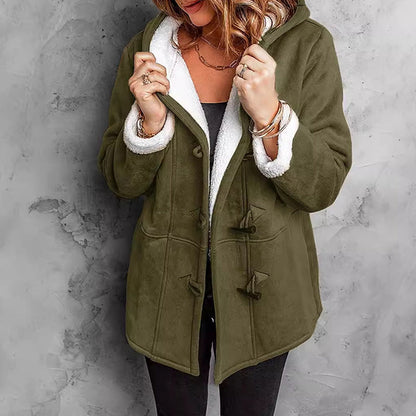 ⏳Time-limited Special Price⏰Women's Hooded Suede Coat with Plush Lining