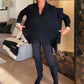 Women's Casual Lapel Long Sleeve Top