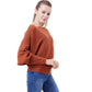 Women's Boat Neck Bat Sleeve Knitted Sweater