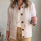 Women's Casual Lapel Solid Color Jacket