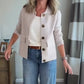 Women's Casual Lapel Solid Color Jacket
