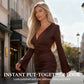 Women's Flattering Ruched V-Neck Mini Dress