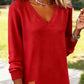 💖LAST DAY PROMOTION - 50%OFF 💖 Women’s Long Sleeve V-Neck Knit Dress