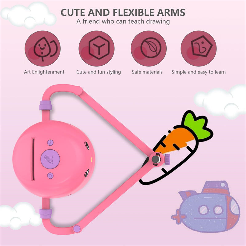 🎄 Christmas Limited Stock - Interactive Drawing Robot for Kids with 100 Cards