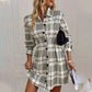 💫 French-Inspired Plaid A-Line Dress – Women’s Graceful Silhouette, Effortless Charm for Any Occasion!
