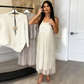 🎄Christmas Sale 50% OFF🌟Women’s Irregular Sweater & Pleated Tank Midi Dress 2-Piece Set