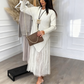 🎄Christmas Sale 50% OFF🌟Women’s Irregular Sweater & Pleated Tank Midi Dress 2-Piece Set