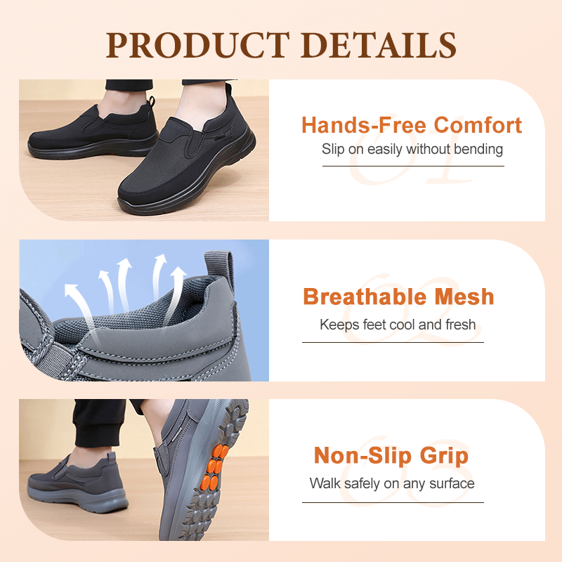 Men's Orthopedic Breathable Slip-On Sneakers