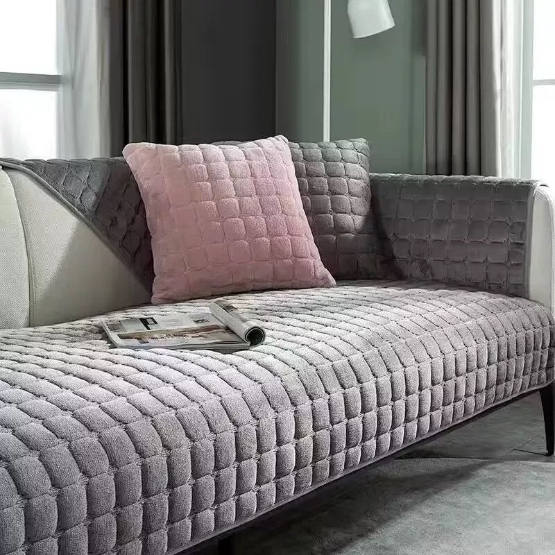 Non-Slip, Extra-Thick Suede Sofa Cover 🛋️