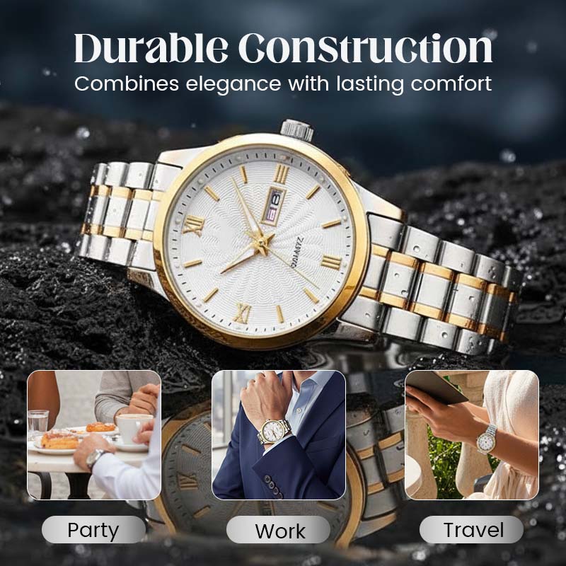 🔥Men's Two-Tone Waterproof Luminous Watch