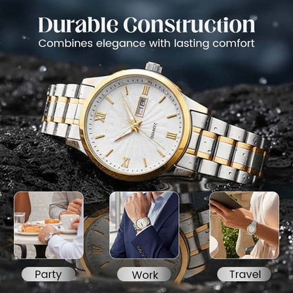 🔥Men's Two-Tone Waterproof Luminous Watch