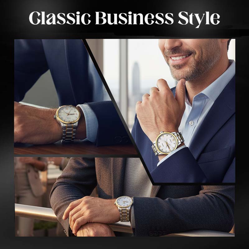 🔥Men's Two-Tone Waterproof Luminous Watch