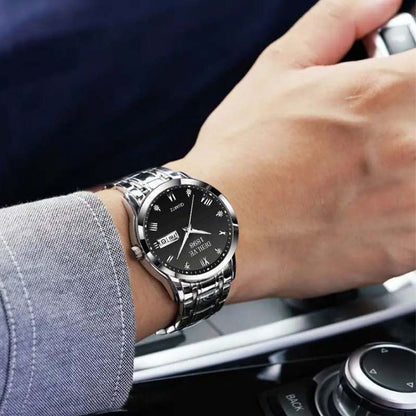 🔥Men's Two-Tone Waterproof Luminous Watch