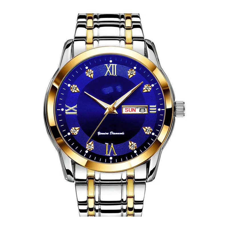 🔥Men's Two-Tone Waterproof Luminous Watch