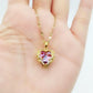 💕Colourful Ocean Heart Pendant Titanium Necklace