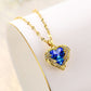 💕Colourful Ocean Heart Pendant Titanium Necklace