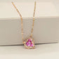 💕Colourful Ocean Heart Pendant Titanium Necklace