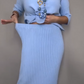 ✨🎅Last-Minute Christmas Offers 🎄⏰Elegant Knit Sweater and Midi Skirt 2-Piece Set
