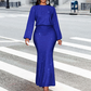 Women’s Long Sequin Pleated Mermaid Dress