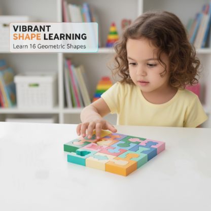 Wooden Geometric Shape Matching Puzzle for Toddlers