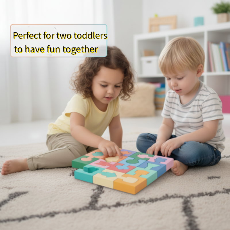 Wooden Geometric Shape Matching Puzzle for Toddlers