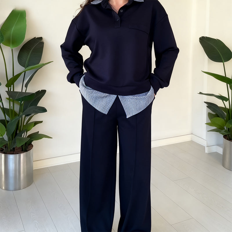 🔥Hot Sale Offers🔥Women's Casual Long-Sleeve Top and Pants 2-Piece Set