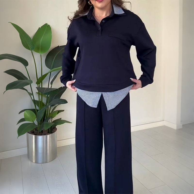 🔥Hot Sale Offers🔥Women's Casual Long-Sleeve Top and Pants 2-Piece Set