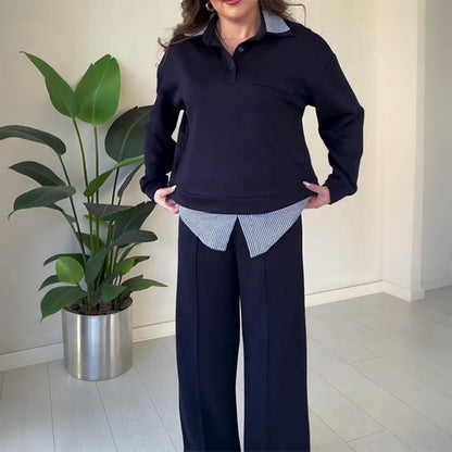 🔥Hot Sale Offers🔥Women's Casual Long-Sleeve Top and Pants 2-Piece Set