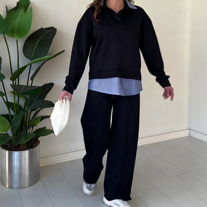 🔥Hot Sale Offers🔥Women's Casual Long-Sleeve Top and Pants 2-Piece Set