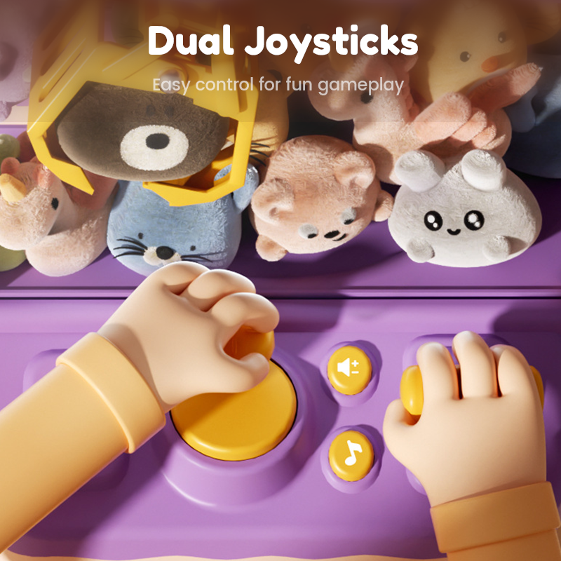 Children’s Cute Animal Claw Machine with Dolls and Capsules