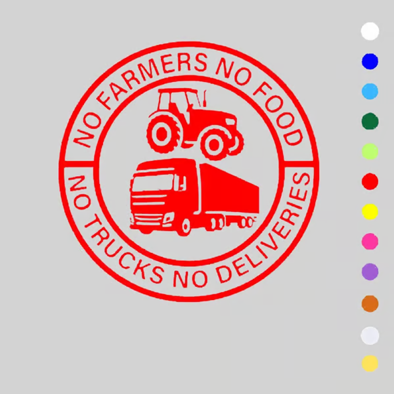 ⚡⚡50% OFF!!! 🚜Car Decal: 🌾No farmers, no food - no trucks, no deliveries🚛